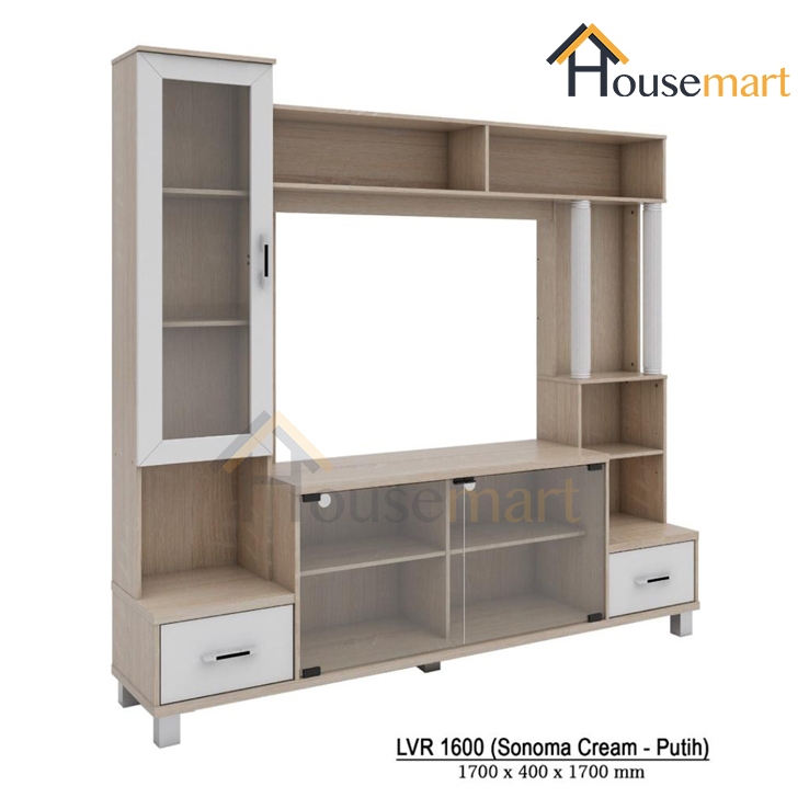 Lemari TV Rak TV Kaca Minimalis LVR1600