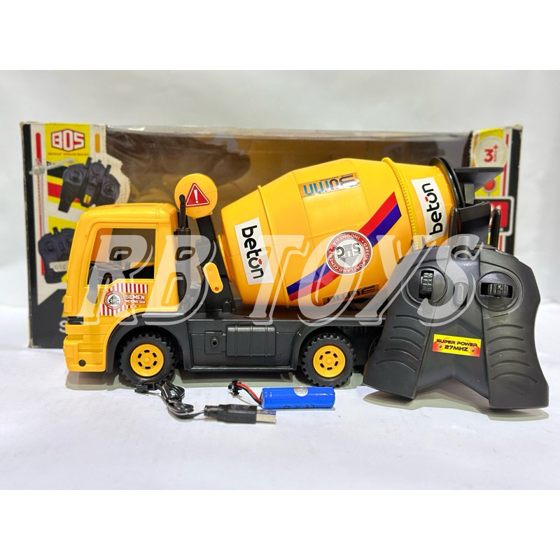 Mainan Mobil Remot Kontrol RC Truk Molen Semen Berputar Ukuran Besar/Rc Truk Pasir Ukuran Besar