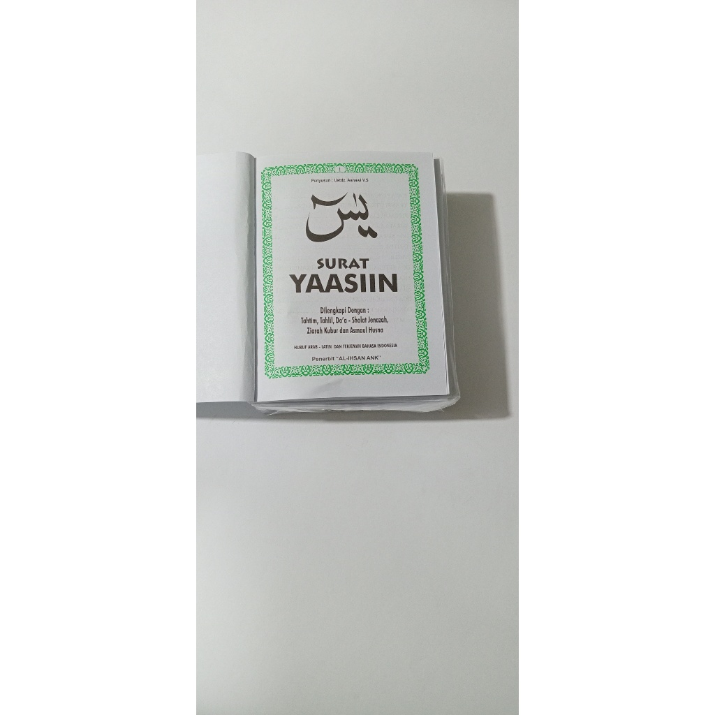 Buku Yasin Tanpa Cover - Buku Yasin & Tahlil Murah