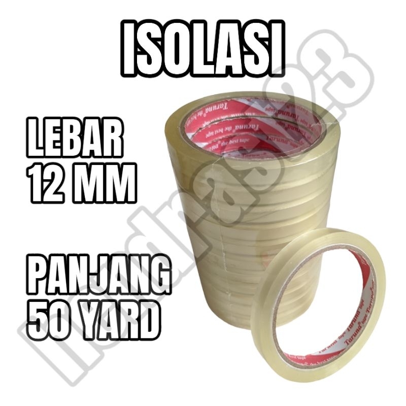 

ISOLASI 65YARD 12MM / ISOLASI 65 YARD 12 MM / LAKBAN ISOLASI ½ INCH ½