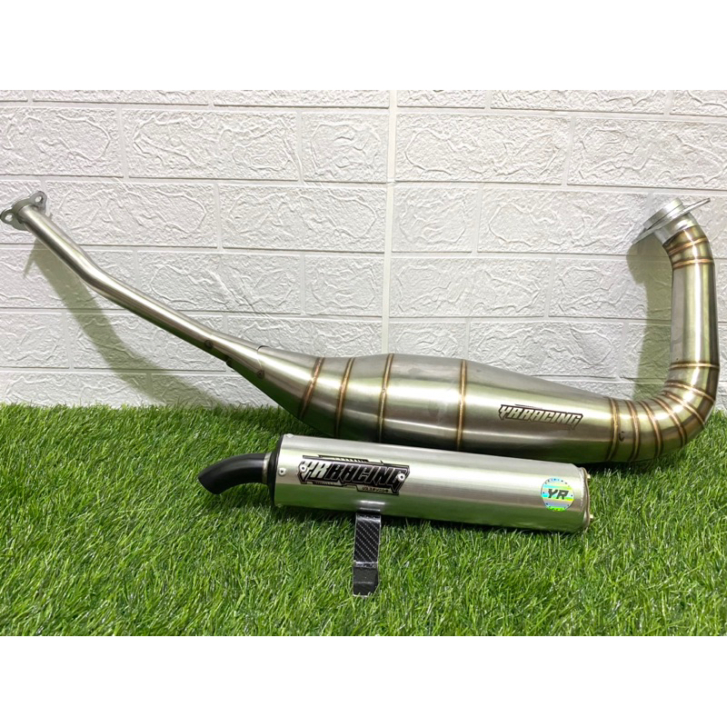Knalpot Ninja 150 SS R RR Original YR RACING Alumunium Las (A7) Model Leher L