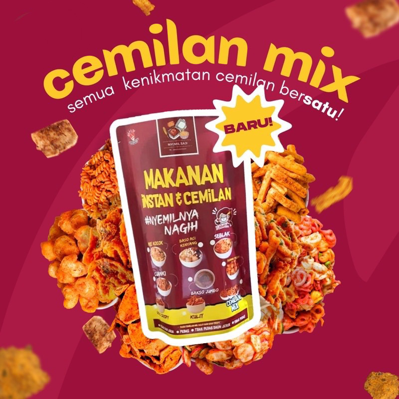

Cemilan Mix 100 Gram Dapet 7 Cemilan
