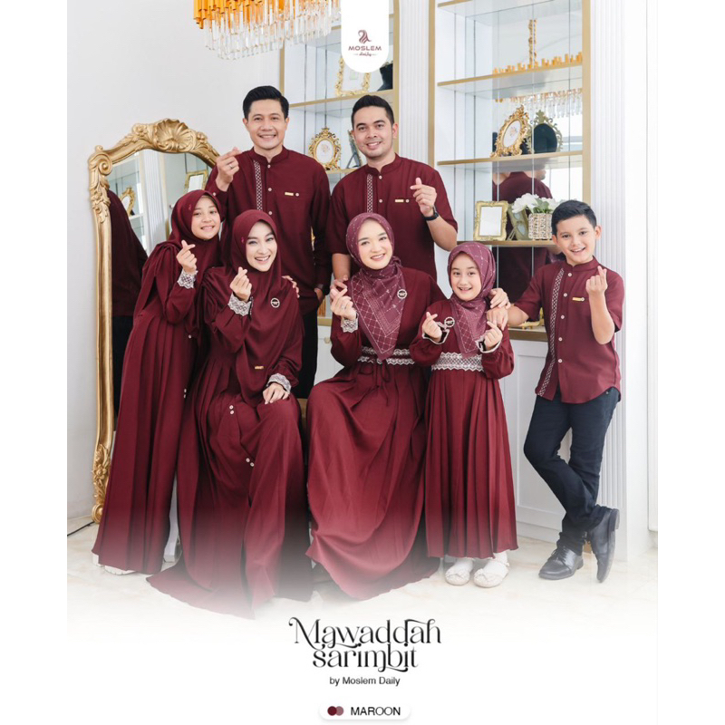 Ready siap kirim Mawaddah sarimbit by moslem daily