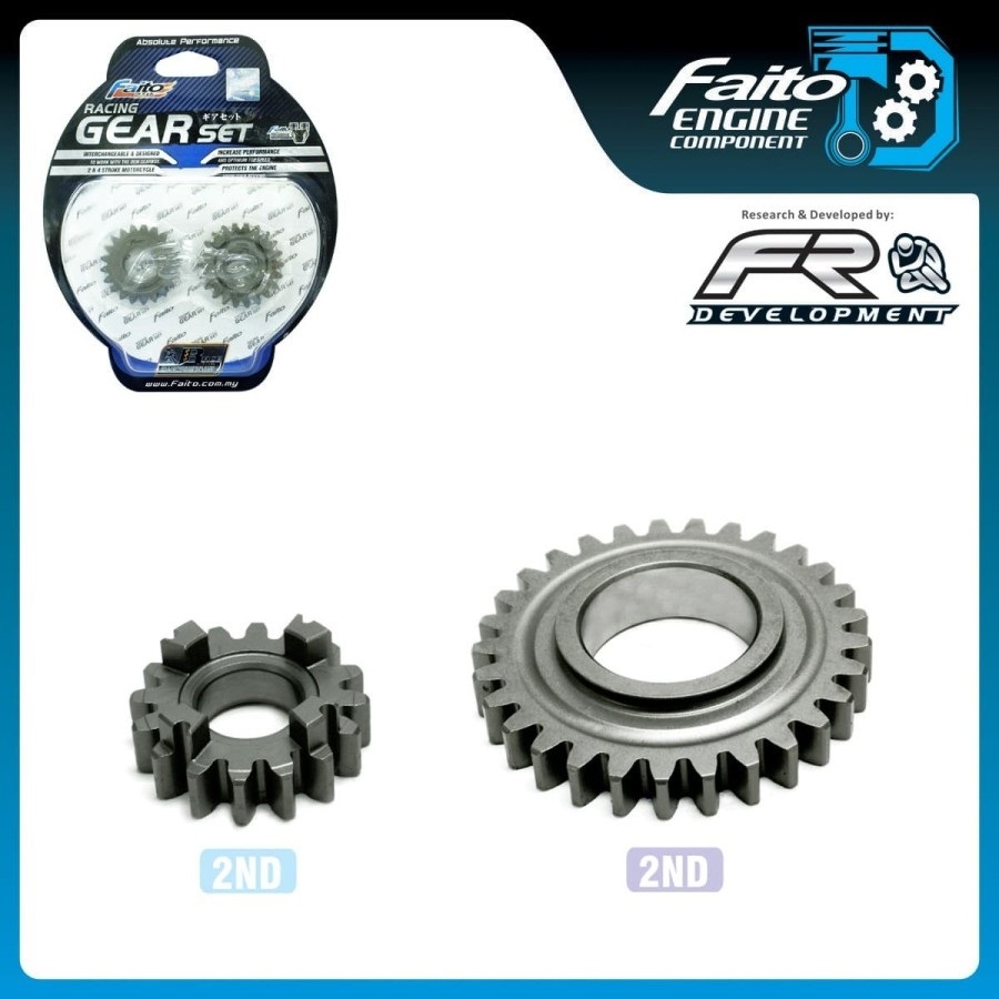 Faito Racing Gear Set Gigi Rasio Satuan Gigi 2 18T 31T Jupiter Z 110 5TP /Jupiter Old Lama / Vega R 