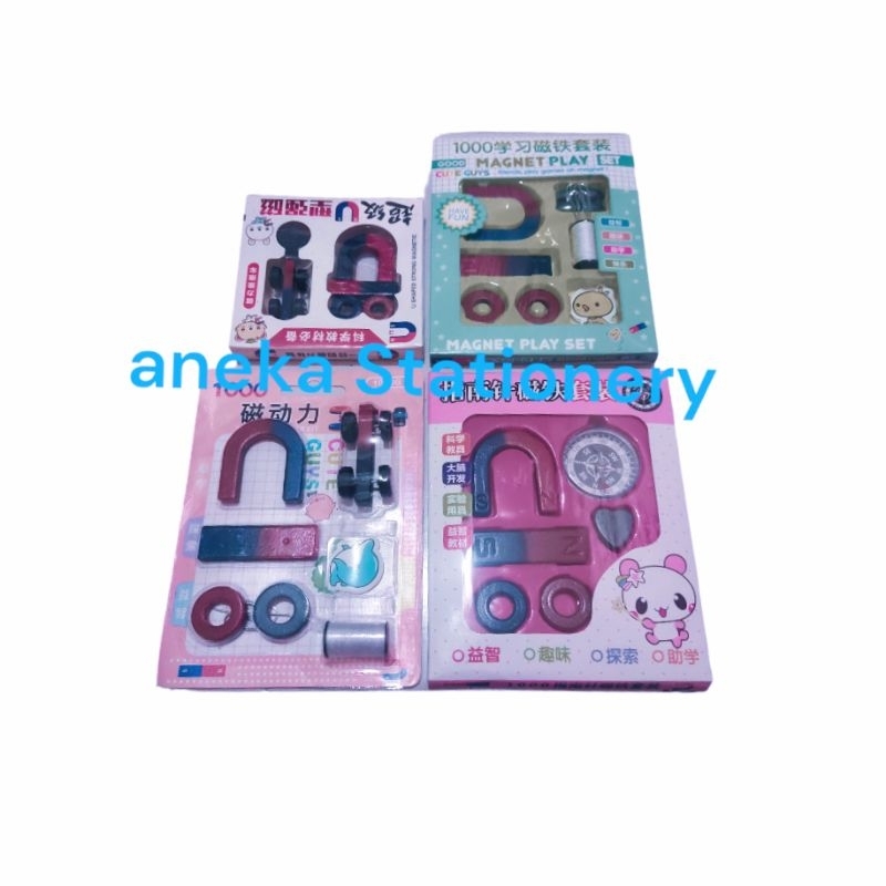 

Magnet batang dan u set komplit magnet play set magnet set kompas