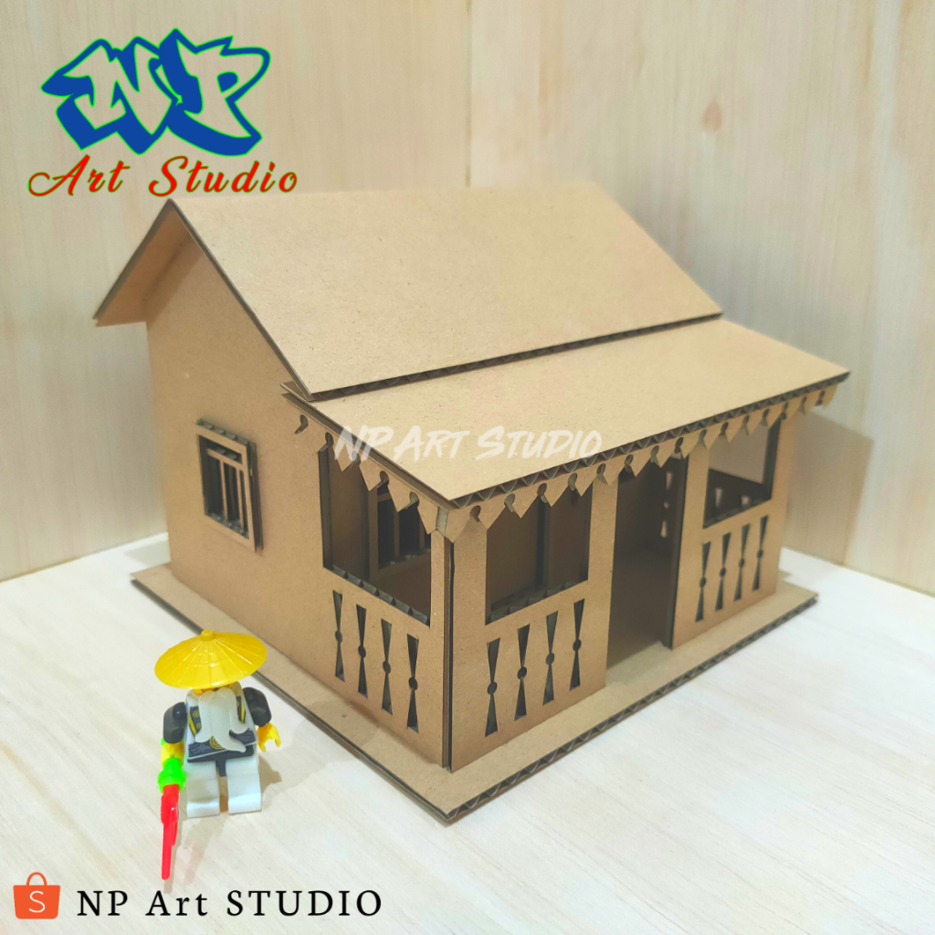 Prakarya Miniatur Rumah Adat Betawi Dari Kardus