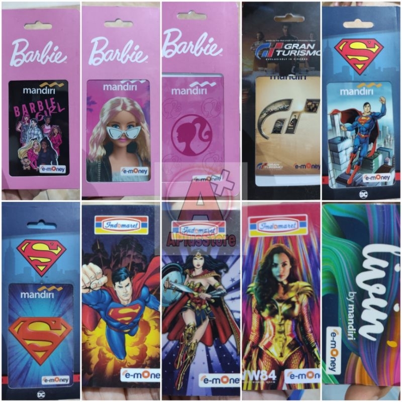 E-Money / E-Toll Original Mandiri Hot Wheels/ Barbie/Superman/wonder woman/ avenged/GT IDM Saldo kos