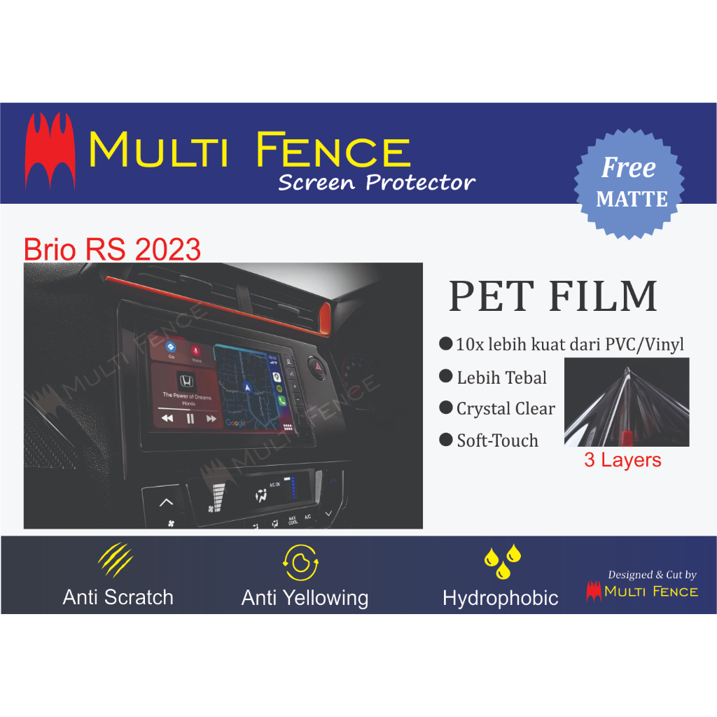 Screen Guard Head Unit Brio RS 2023