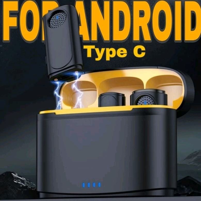 TYPE C Microphone wireless untuk android alat NGONTEN live streaming vlog