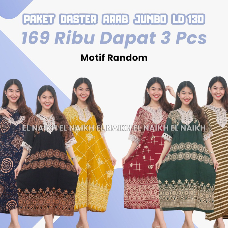 Paket Usaha Daster Arab Jumbo 3 Pcs | Daster Arab Jumbo Murah | Daster Arab Jumbo Dapat 3 Pcs | Dast