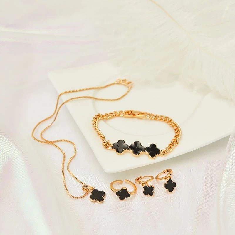 Set Perhiasan Anak Titanium Anti Karat Set  Anak Perhiasan Anak Anak Satu Set