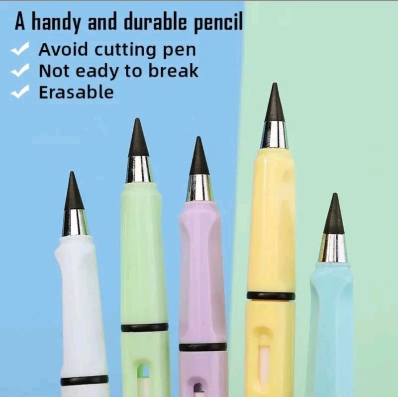 

Pensil Abadi Ethernal+Penghapus/ Pensil anti patah tidak perlu diraut/Mata pencil Awet