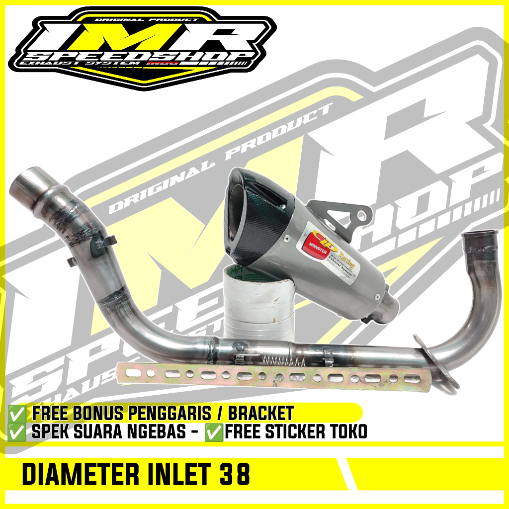 KNALPOT CLD MONSTER C3 X MIO SPORTY SMILE SOUL KARBU | MIO J GT M3 Z S 125 | FINO | SOUL GT 115 125 