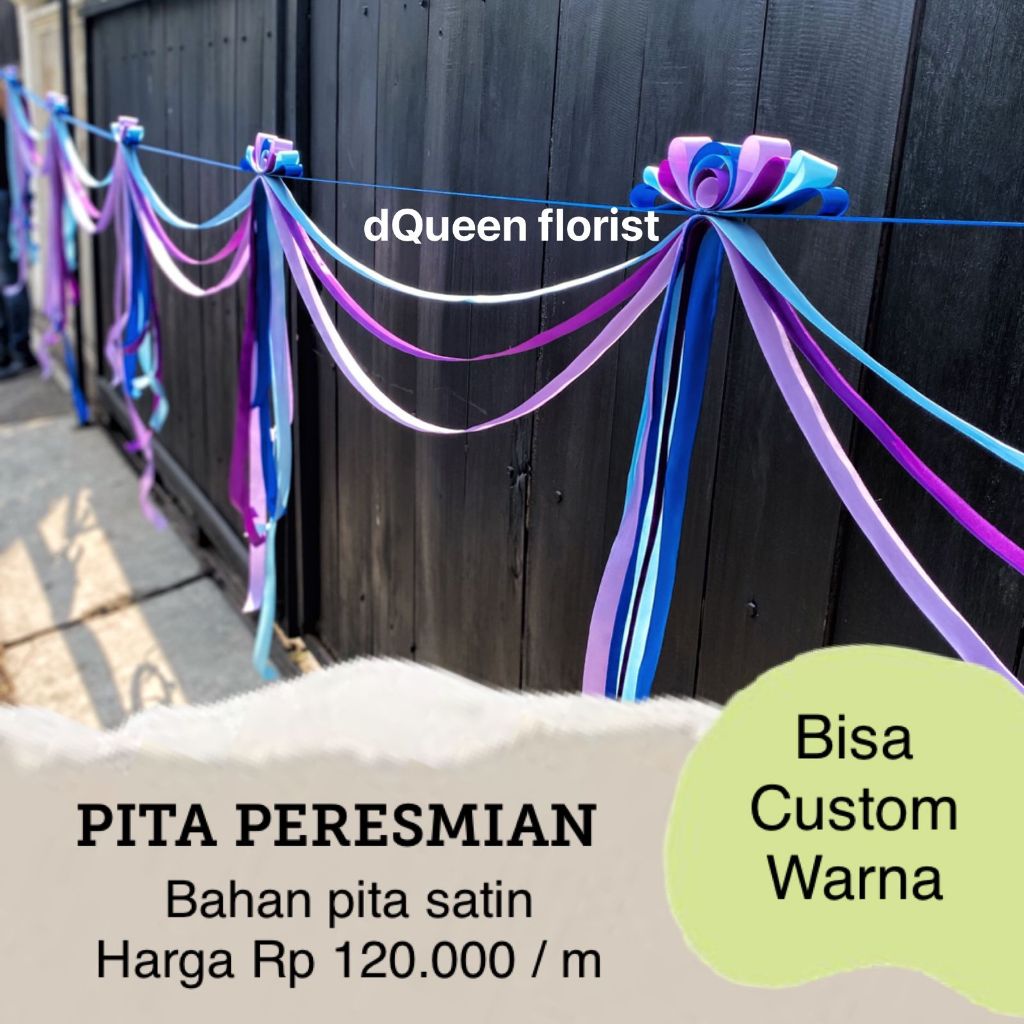 

Pita peresmian gunting pita opening pita satin Tille merah set gunting pita grand opening set lengkap gunting peresmian siap pakai