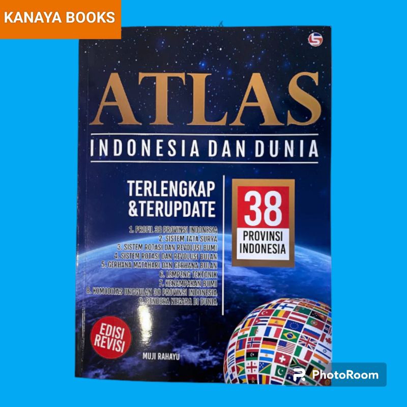 BUKU ATLAS INDONESIA DAN DUNIA Terlengkap & Terupdate 38 Provinsi