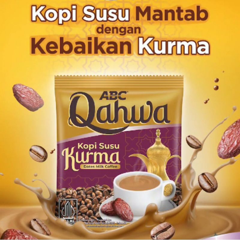 

Kopi ABC Qahwa 1 renceng (Kopi Susu Kurma) Kopi Murah Free Packing Dus