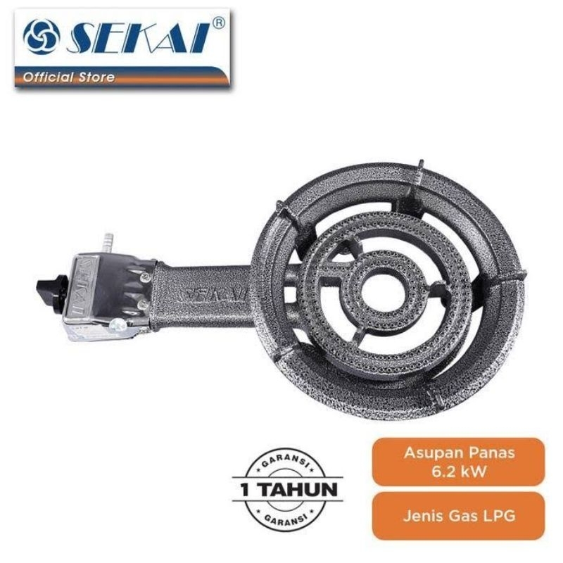 KOMPOR GAS SERIBU 1000 MATA SATU 1 TUNGKU TEKANAN RENDAH BESI COR SEKAI GSC 318 GSC318 L 318L ATAS M