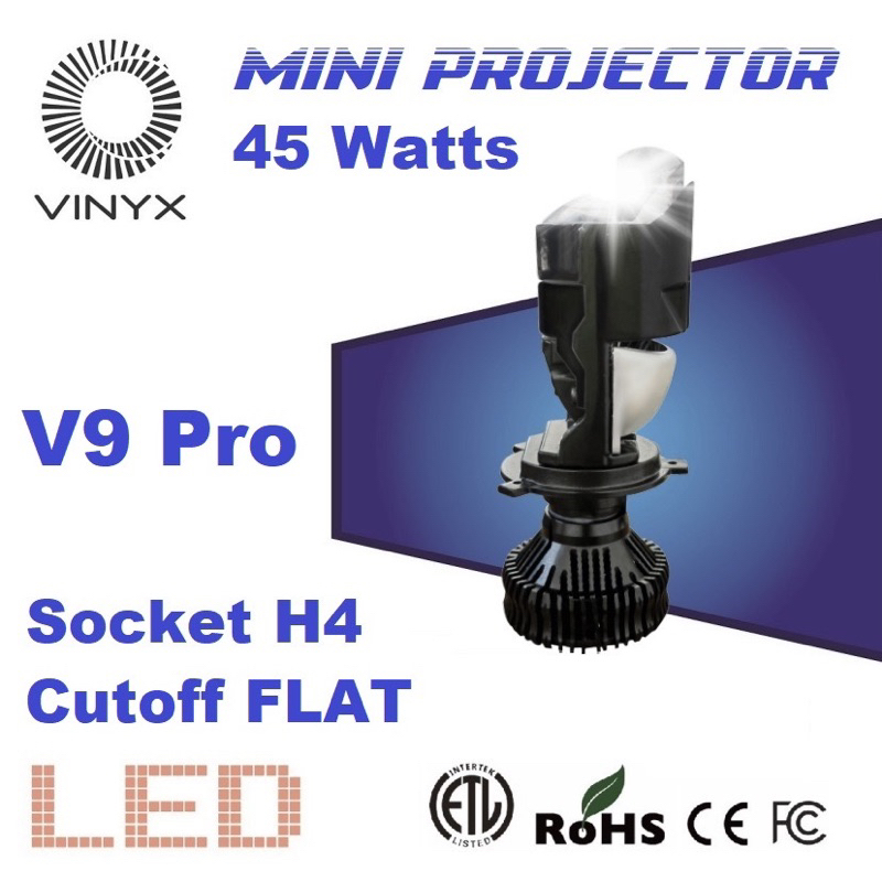Lampu Depan LED Mobil - Motor Projie V9 Pro H4 Mini Projector Lens Toyota Avanza Xenia Sigra Calya I