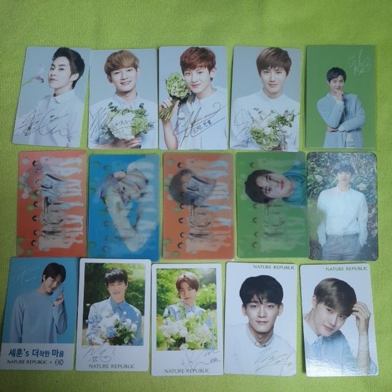 OFFICIAL PHOTOCARD PC NATURE REPUBLIC EXO SEHUN CHANYEOL BAEKHYUN SUHO CHEN XIUMIN KYUNGSOO ANNIVERS