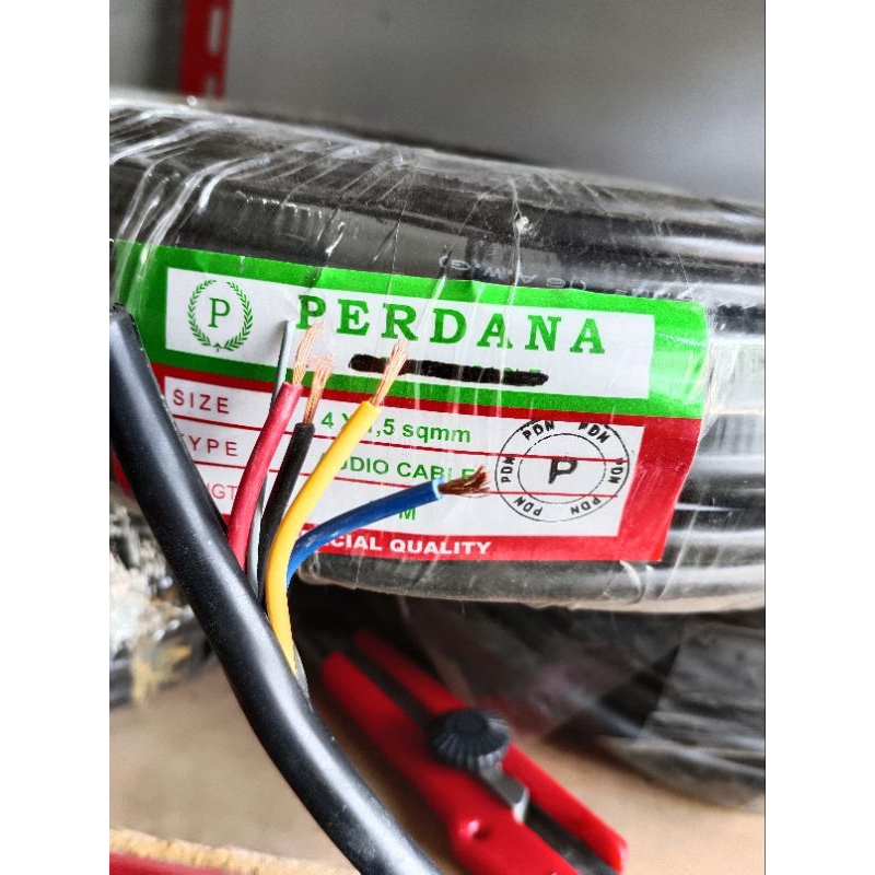 Kabel speaker 4x1, 5 perdana sound system (meteran)