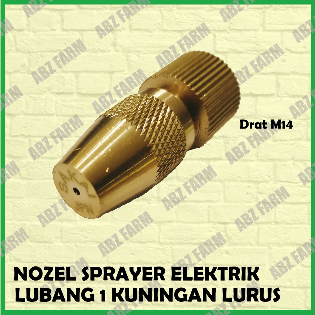 Nozel Atom Spuyer Sprayer Tangki Elektrik Kuningan Lurus