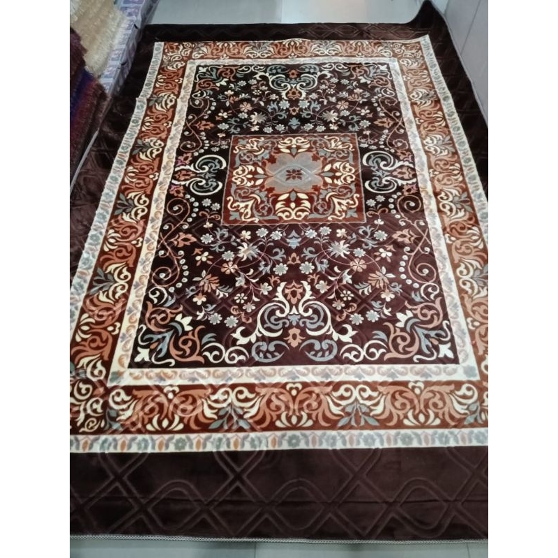 karpet Malaysia/karpet bisa 190x220 motif Turkey warna coklat