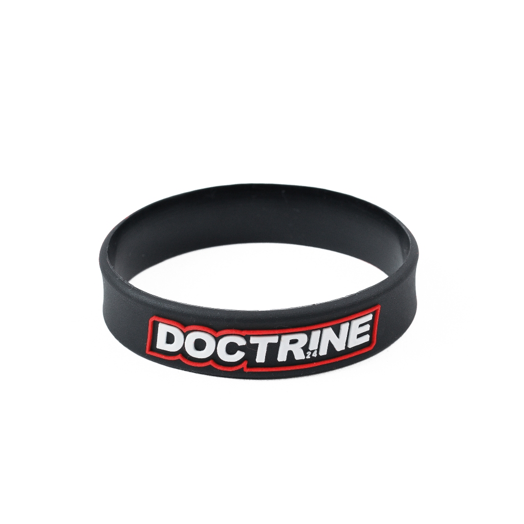 Gelang Karet Gelang Distro Pria NodDoctrine Red Arial Doctrine