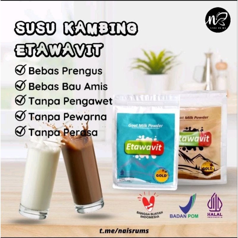 

Susu Kambing Etawavit 500gram dan 1kg untuk pernafasan