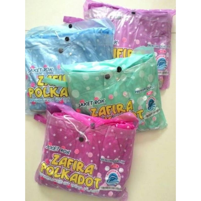 JAS HUJAN ROK POLKADOT ZAFIRA | JAS HUJAN ROK POLKADOT MURAH