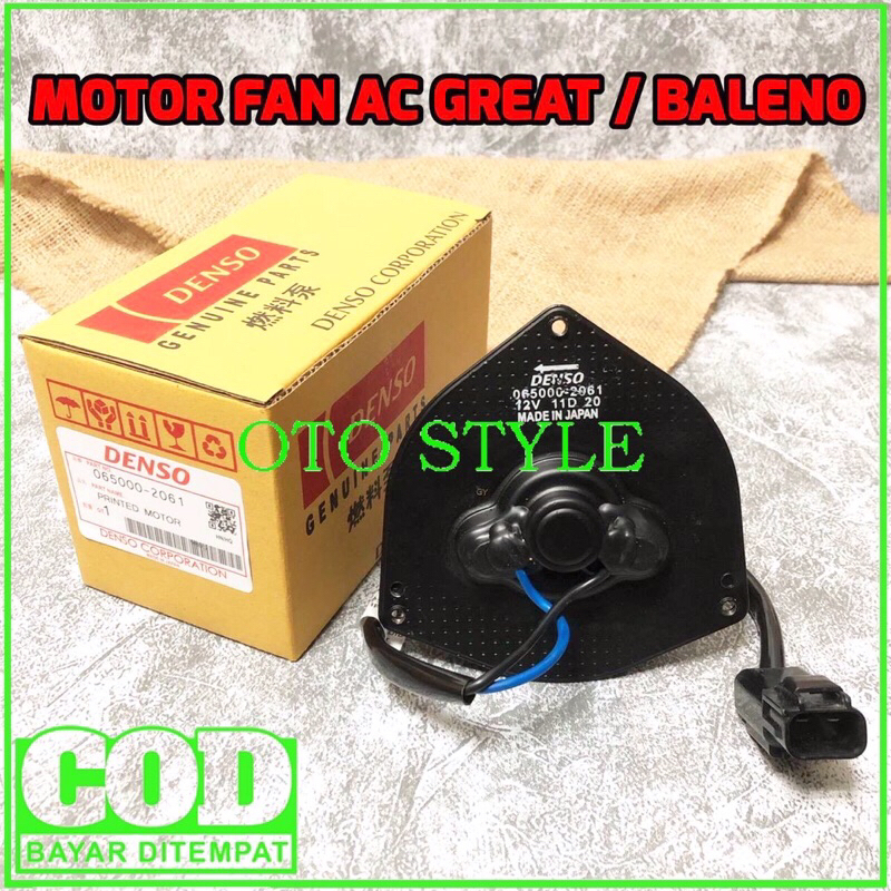 MOTOR FAN AC GREAT - MOTOR FAN AC BALENO SOLUNA GREAT COROLLA TWINCAM