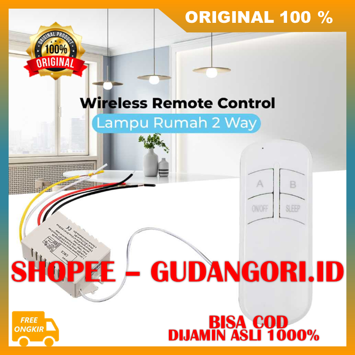 Saklar Remot Wireless Saklar Remot Jarak Jauh Remote Control Lampu Rumah ORIGINAL