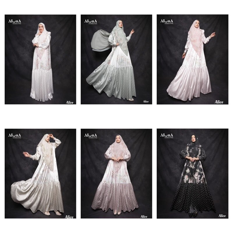 ALICE BY ALUNA MIRANDA,GAMIS PREMIUM,GAMIS SYARI PREMIUM,GAMIS SILK PREMIUM