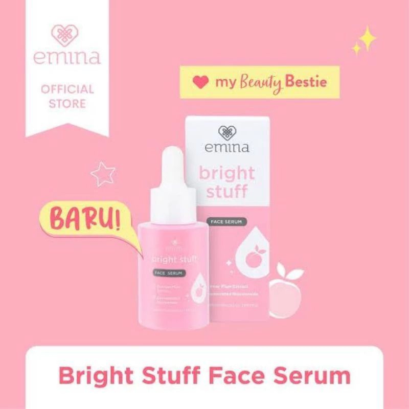 ❤️ DUBEEDU ❤️EMINA bright stuf face serum-serum pelembab wajah cerah glowing anti kusam