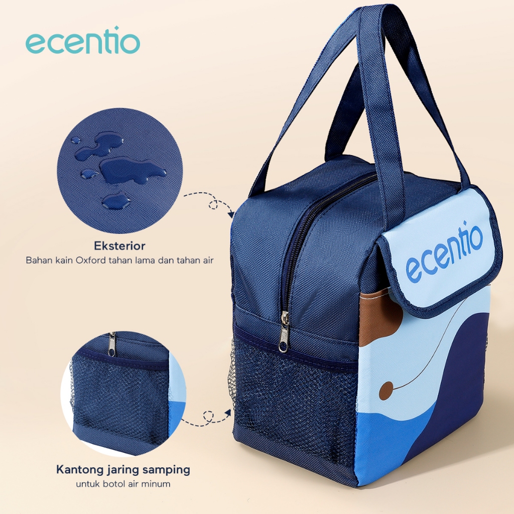 ECENTIO TAS BEKAL MAKANAN LUNCH BAG TAS BEKAL TAS TEMPAT BEKAL KARAKTER COOLER BAG MAKANAN ANAK