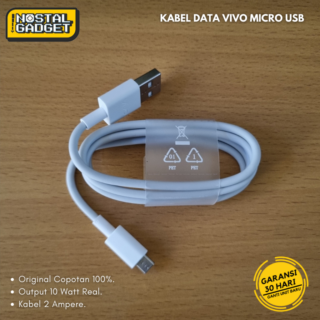 Kabel Data Vivo Micro USB Y12 Y15s Y17 Y1s Y02 Original
