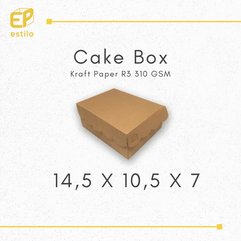 

Box Packaging Kotak Makanan Cake Box Brown Kraft Paper R3 310 GSM