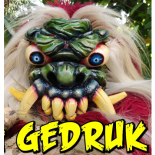 TERLARIS⚡Topeng Gedruk/ Topeng Buto Gedrug / Rampak Buto Gedruk / Topeng mainan anak gedruk mika