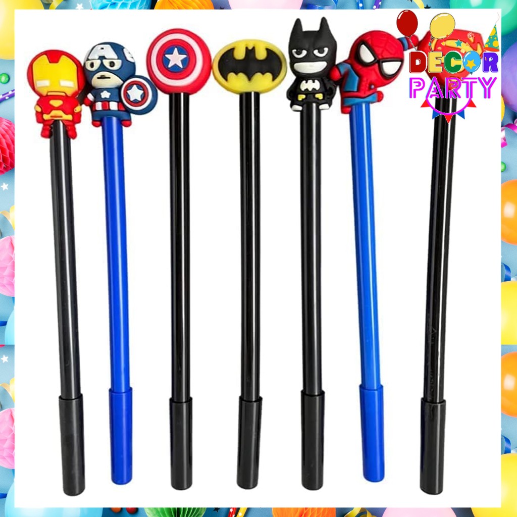 

DP Pena Karakter Super Hero Gel Pulpen Karakter Hero Pen Tinta Gel Lucu Alat Tulis Karakter Superhero 3D