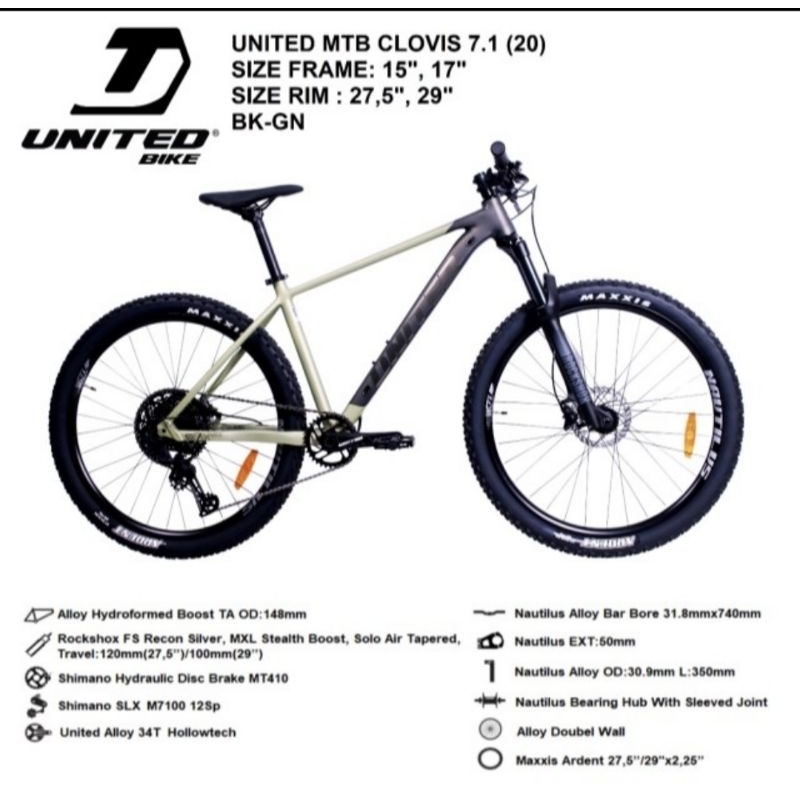 Sepeda MTB Clovis 7.1 United Bike