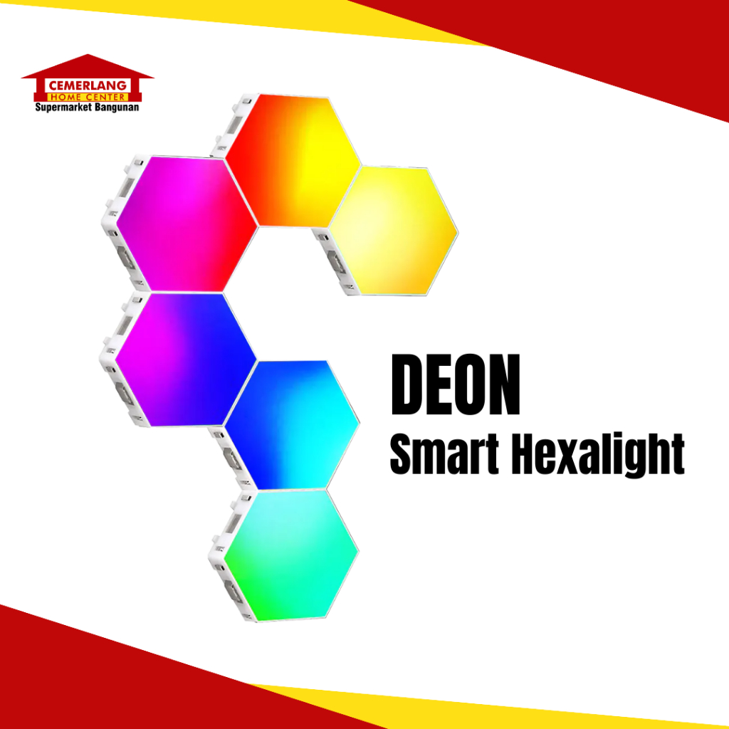 DEON - Smart Hexalight (Lampu pintar) - Lampu Hexagonal