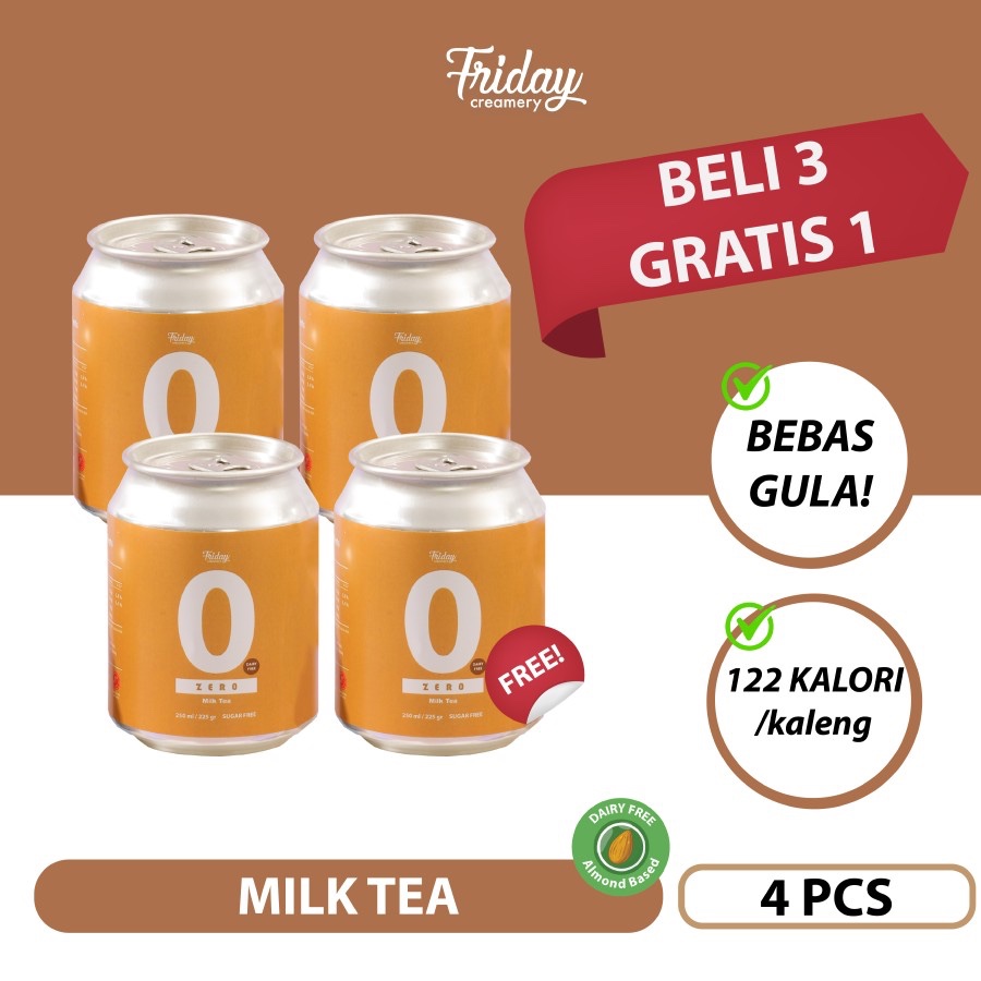 

4 Cans - Milk Tea / Friday ZERO (Zero Sugar & Non Dairy)