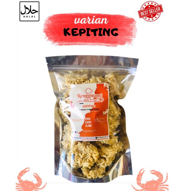 

RENGGINANG MAK HOS (Kepiting & Udang) BEST SELLER KHAS MADURA • Renyah 100%