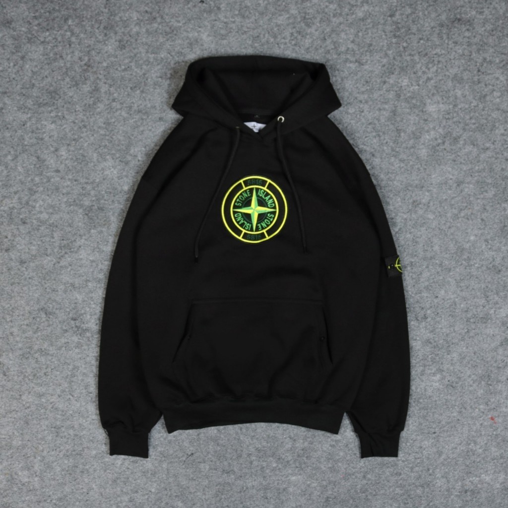 Sweater Hoodie Stone Islands Logo Embroid Bordir 5815 FullTag & Label
