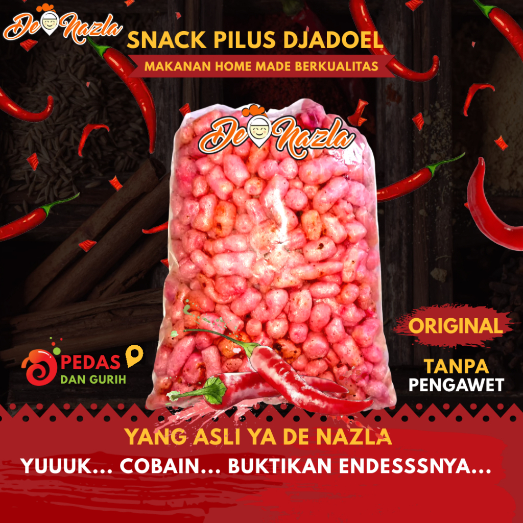 

Snack Pilus Jadul Cemilan Rasa Pedas Manis Gurih Renyah De Nazla