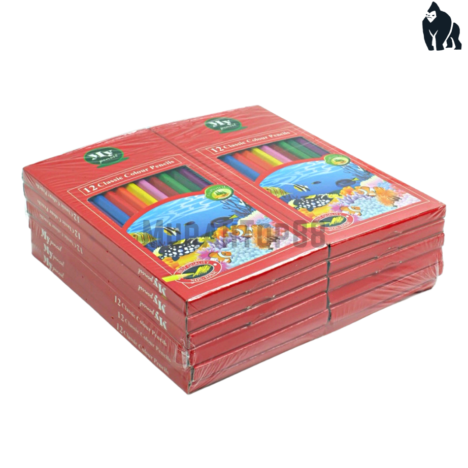 

Serba Murah Pensil 12 Warna Panjang MY PENCIL / Color Pencil Paper Box Classic / Coloring Set Anak Anak ➢❈