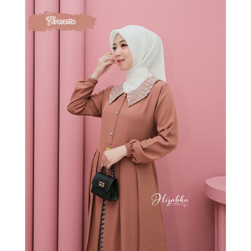 Gamis Erma Dress Original Hijabku Terracota