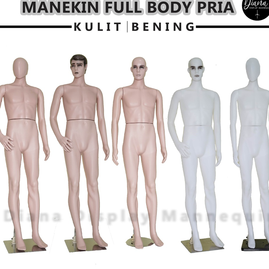 Terkini PATUNG MANEKIN BAJU FULLBODY PRIA DEWASA PLASTIK KOMPLIT DENGAN PLAT PLASTIK ATAU BESI