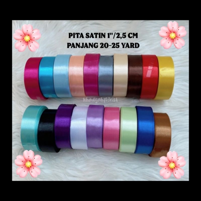 

Pita Satin 1" 2,5 cm Per Roll Panjang 20-25 Yard