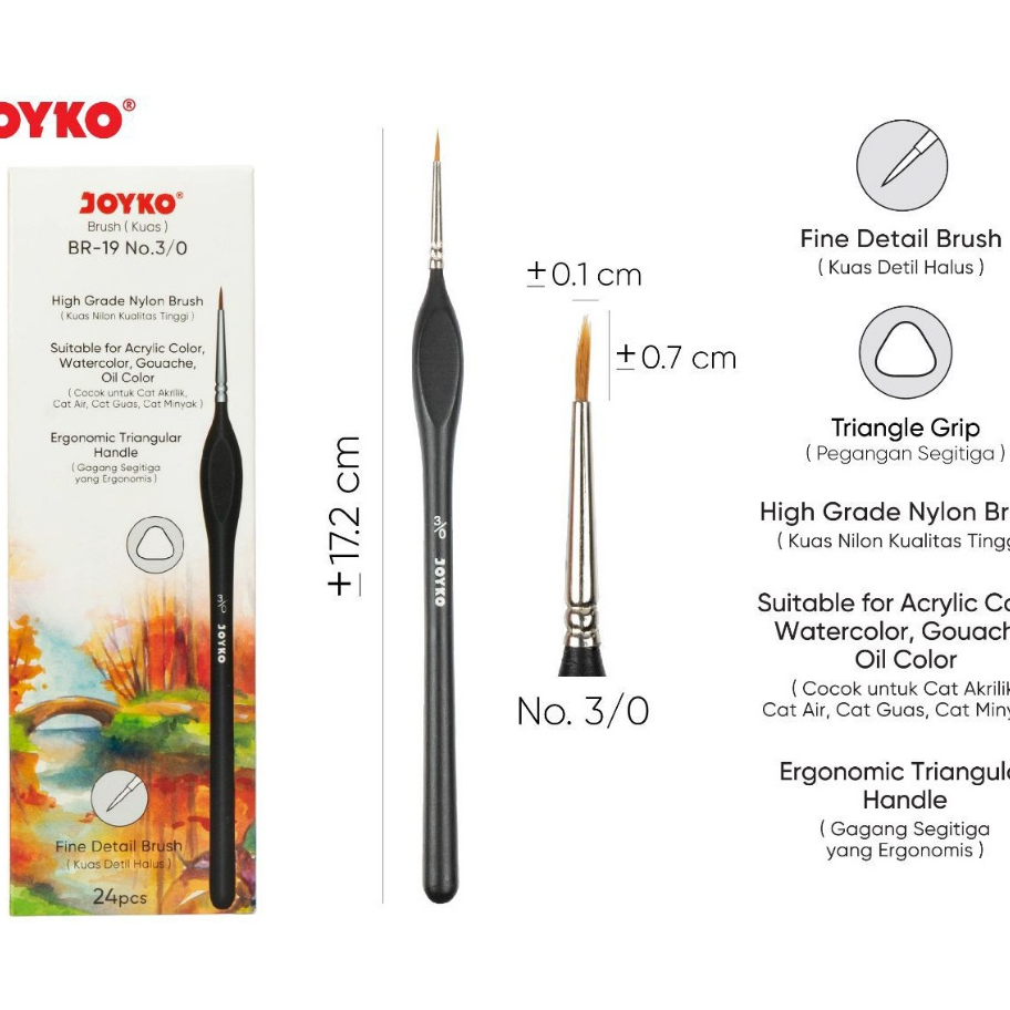 

Ready Joyko detail brush/kuas lukis BR-19
