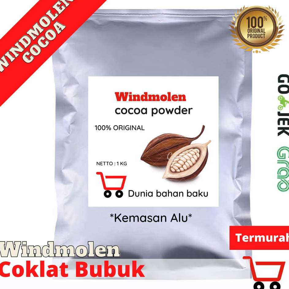 

Best COKLAT BUBUK WINDMOLEN COCOA POWDER 1KG ASLI 100% | Kemasan ALU ➦➮✶✺
